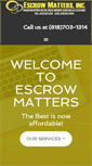 Mobile Screenshot of escrowmatters.com